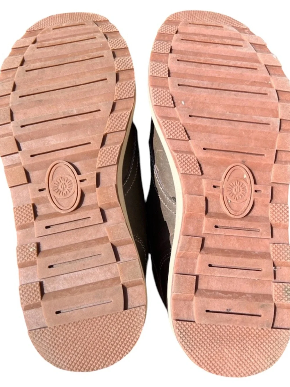 Earth Spirit Brown Boat Shoes with Yellow-Orange Braided Laces